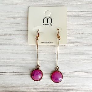 Melody Purple Swirl Dangle Earrings